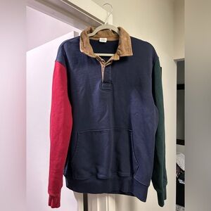 Men’s Jcrew rugby long sleeve polo, size L